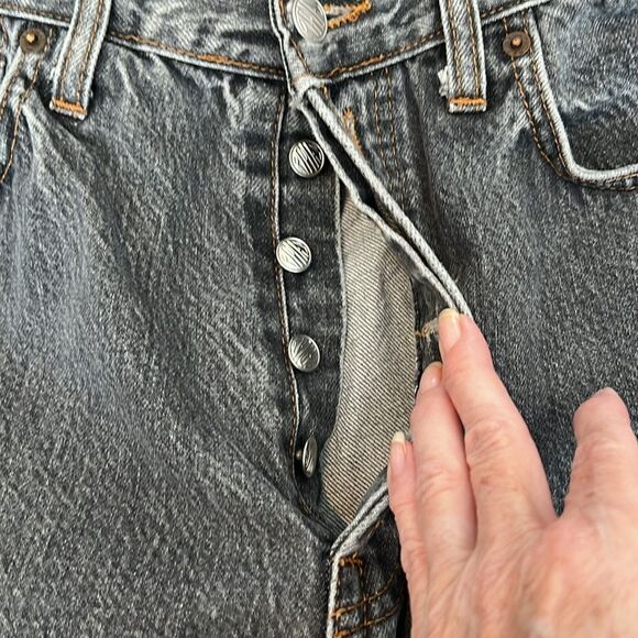 Replay men’s size 36 901 button front faded black jeans GUC - Picture 3 of 13